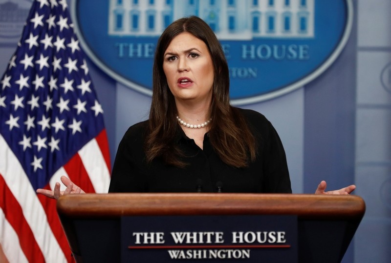White House press secretary Sarah Huckabee Sanders speaks during a news briefing at the White House, in Washington, Wednesday, Sept. 13, 2017. (AP Photo)