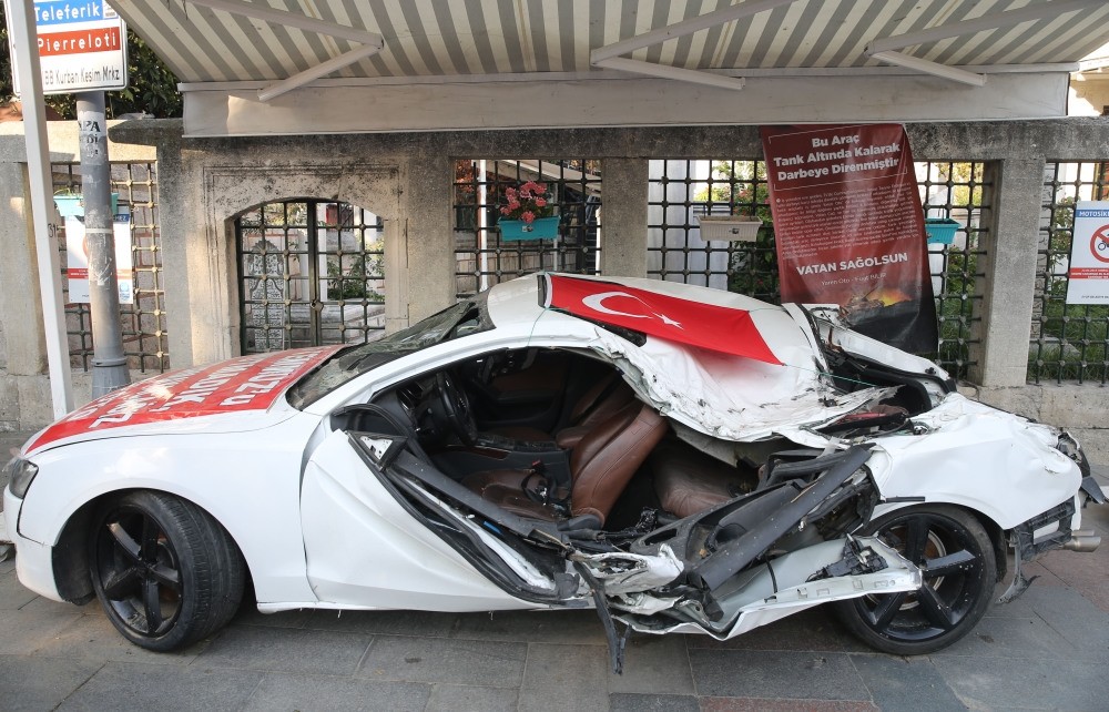 Fuat Bilir decided to put his car on display to remind people of the deadly coup.
