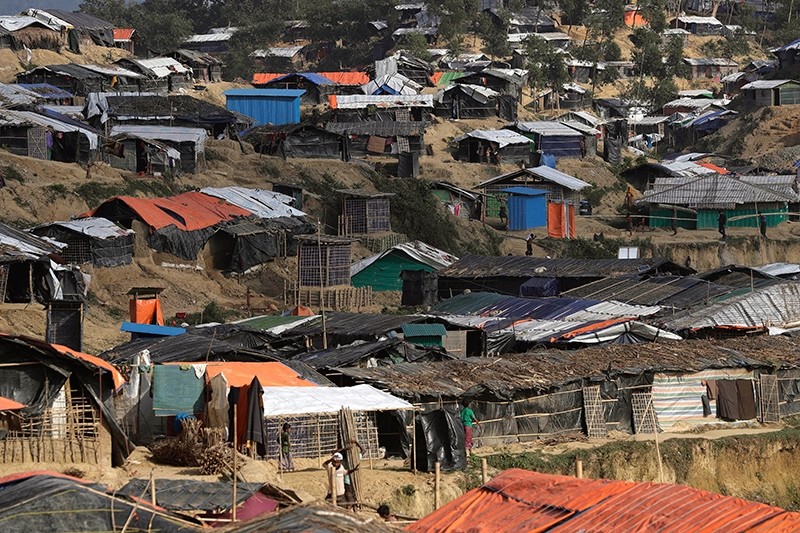 In this Nov. 19, 2017, photo, tents are seen in the Kutupalong refugee camp in Bangladesh where Rohingya Muslims live, after crossing over from Myanmar into Bangladesh. (AP Photo)