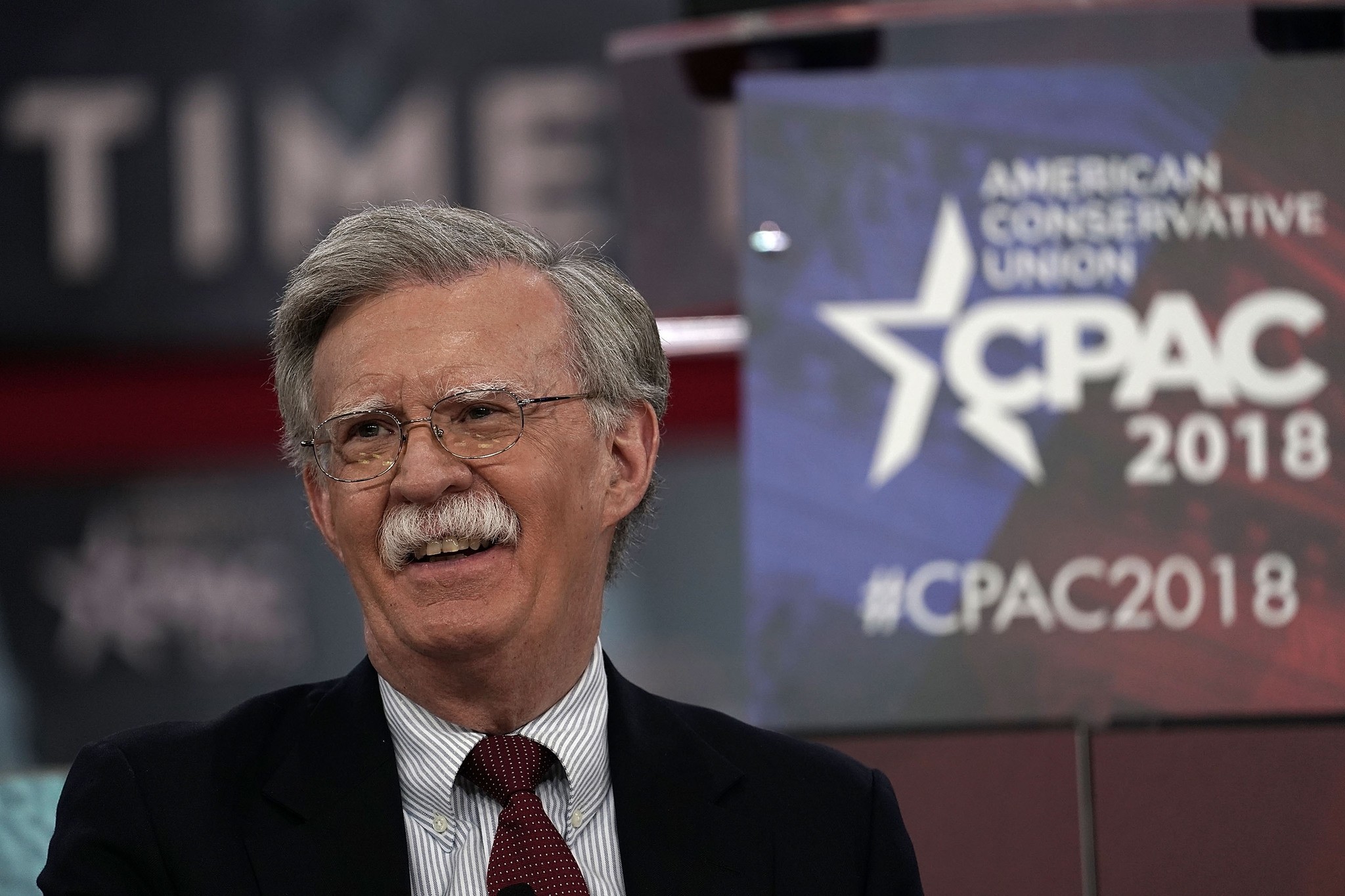 This file photo taken on February 22, 2018 shows former US Ambassador to the United Nations John Bolton speaking during CPAC 2018 in National Harbor, Maryland. (AFP Photo)