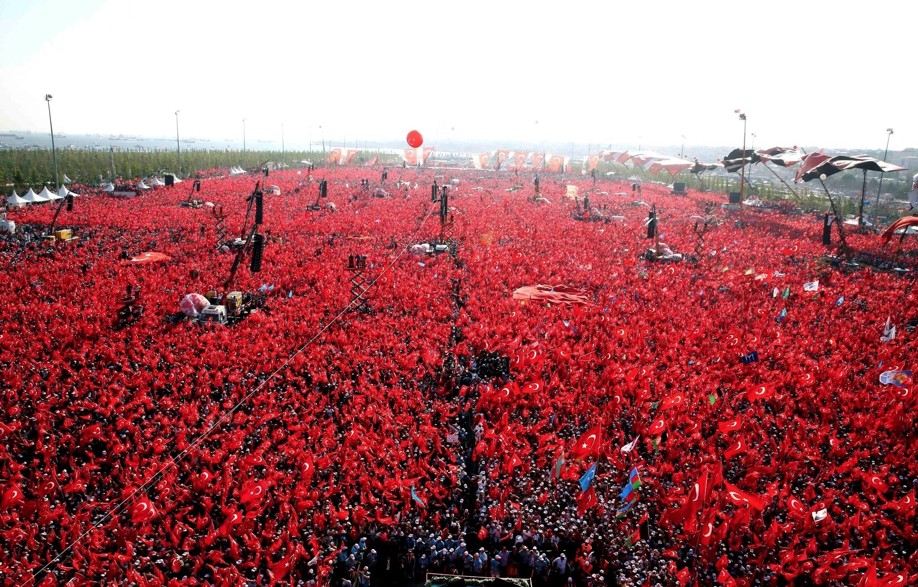 Last yearu2019s democracy watch protests after the failed July 15 coup attempt culminated in a million-strong rally in Istanbulu2019s Yenikapu0131 on Aug. 7, 2016.