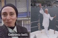 A merged picture of u00c7etinkaya appearing on BBC's 'Gecinemeyenler' documentary (R) and a photo of her posted on her Instagram profile (L). 