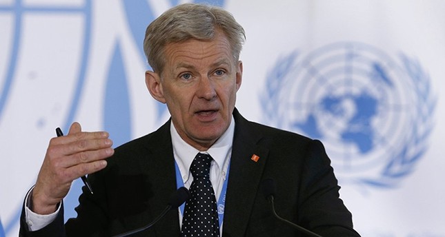رئيس مجموعة العمل التابعة للأمم المتحدة للمساعدة الإنسانية في سوريا يان إيغلاند من الأرشيف