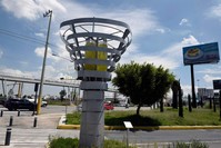 The BioUrban 2.0 air purification system working in full capacity in  Puebla, Mexico.