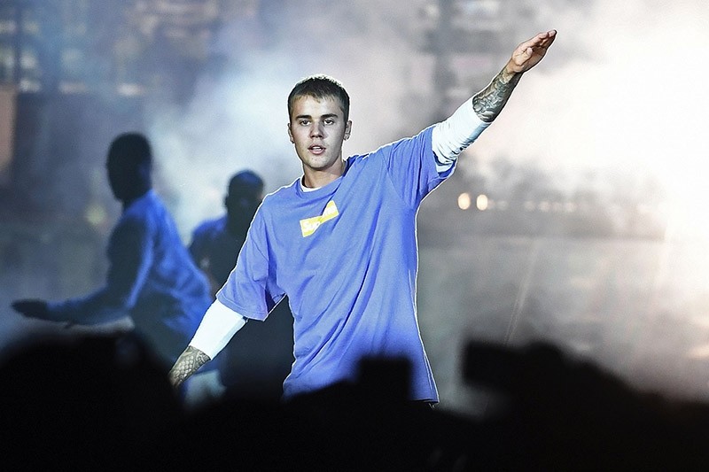 This file photo taken on September 20, 2016 shows Canadian singer Justin Bieber performing on stage at the AccorHotels Arena in Paris. (AFP Photo)