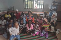 Yeu015fim Davutou011flu (C) with orphans in the orphanage in Dar Es Salaam, Tanzania, Feb. 12, 2020. (Daily Sabah)