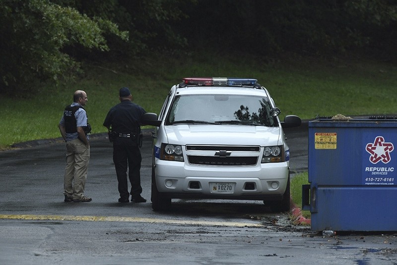 Authorities respond to a shooting in Harford County, Md., on Thursday, Sept. 20, 2018. (AP Photo)