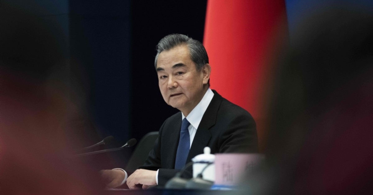 China's Foreign Minister Wang Yi speaks during a press conference briefing on the Belt and Road Summit at the Ministry of Foreign Affairs in Beijing on April 19, 2019. (AFP Photo)
