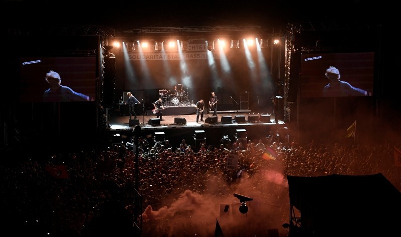  The German band 'Die toten Hosen' performs on stage during a concert in Chemnitz, Germany, September 3, 2018.