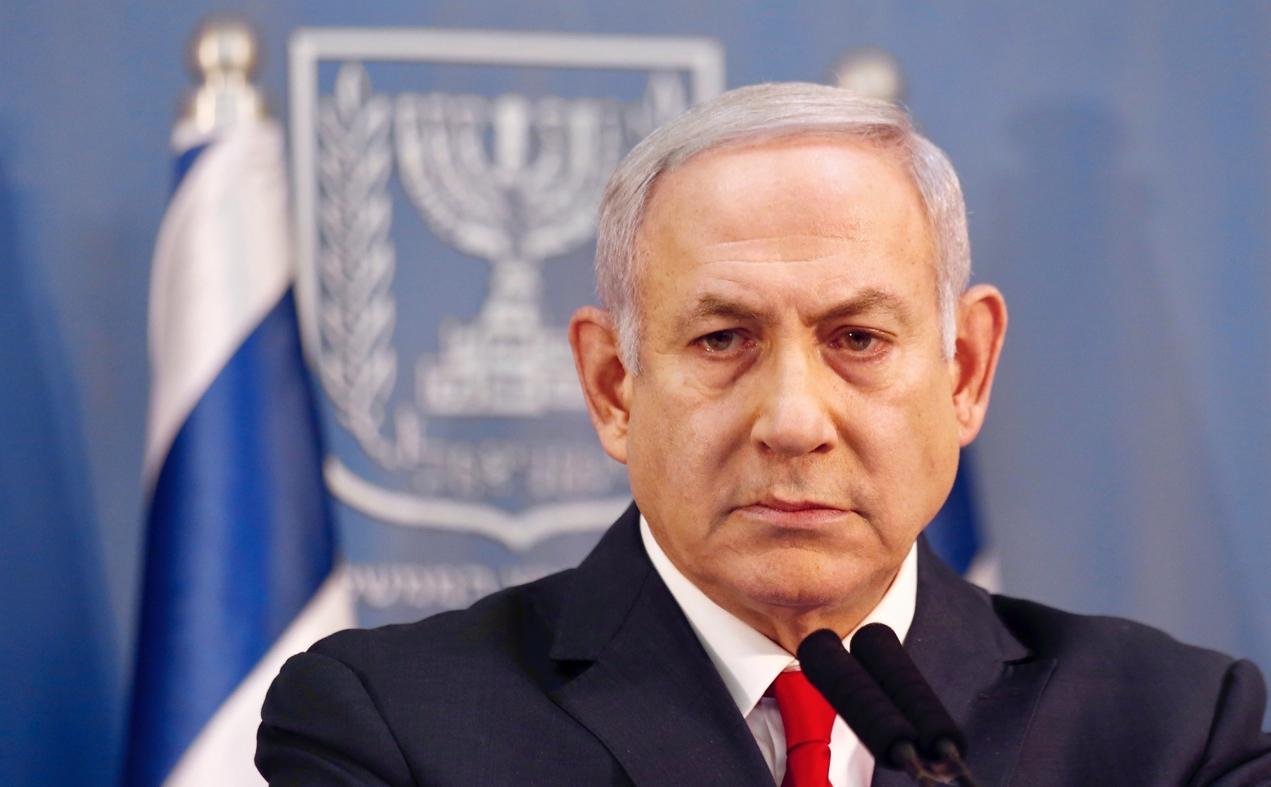 Israeli Prime Minister Benjamin Netanyahu delivers a statement, Tel Aviv, Nov. 18.