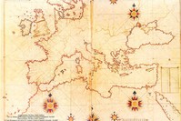The world map drawn by Piri Reis.