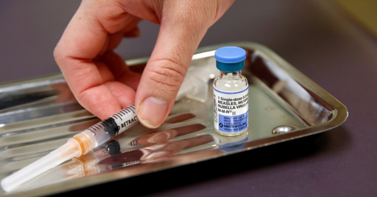 A vial of the measles, mumps, and rubella virus (MMR) vaccine is pictured at the International Community Health Services clinic in Seattle, Washington, U.S., March 20, 2019. (Reuters Photo)