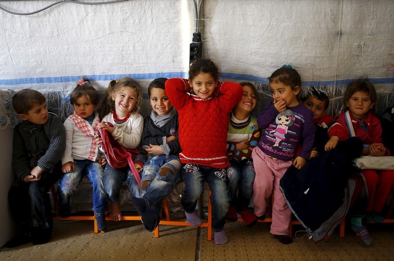 Syrian refugee children play in a kindergarten at Midyat refugee camp in Mardin, Turkey. (FILE Photo)