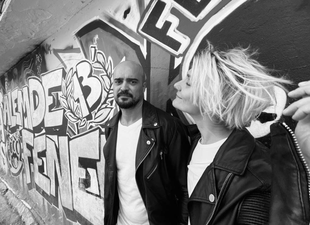 Arda Yalku0131n and Hande u015eekerciler form the artists duo ha:ar