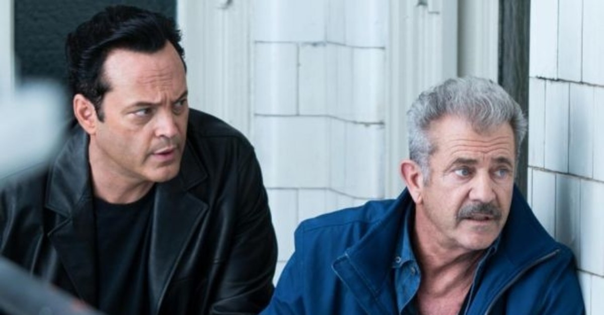 Vince Vaughn and Mel Gibson in ,Dragged Across Concrete.,