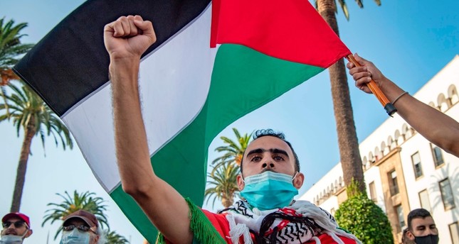 مظاهرة في المغرب رافضة للتطبيع مع إسرائيل الفرنسية