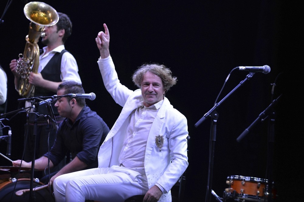 Goran Bregovic performing at Harbiye Open Air Theater in Istanbul.