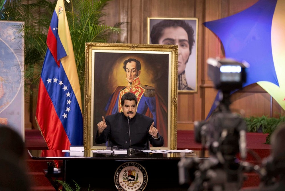 Venezuela's President Nicolas Maduro speaks at a news conference in Caracas, Venezuela, Tuesday, Aug. 22, 2017. (AP Photo) 