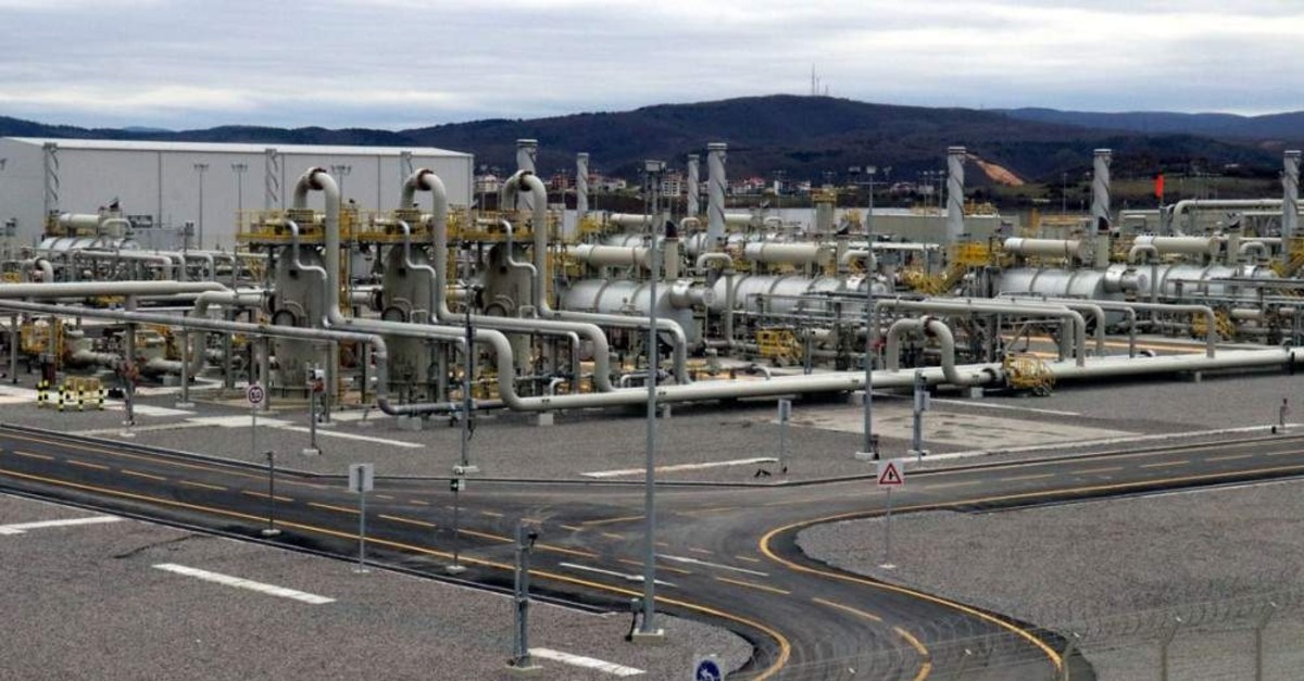TurkStream gas reception terminal in Ku0131yu0131ku00f6y at Turkish-Bulgarian border. (AA Photo)