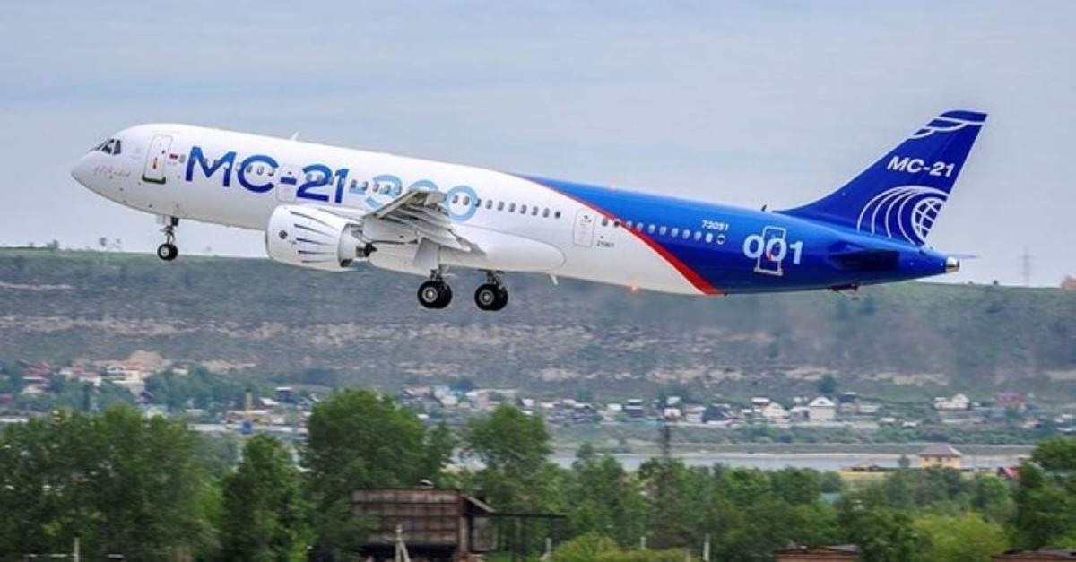 An MS-21 medium-range passenger plane takes off in Irkutsk, Russia, May 28, 2017. (Reuters Photo)