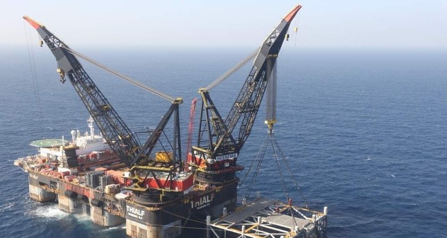 A platform in the Leviathan natural gas field, in the Mediterranean Sea off the Israeli coast. AP Photo
