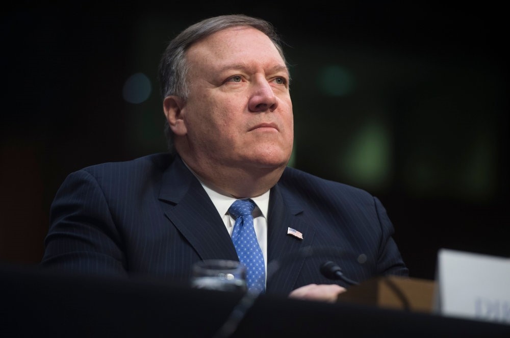 Former CIA Director Mike Pompeo, who is expected to replace Rex Tillerson and become the new secretary of state, testifies on worldwide threats during a Senate Intelligence Committee hearing on Capitol Hill in Washington, Feb. 13. 