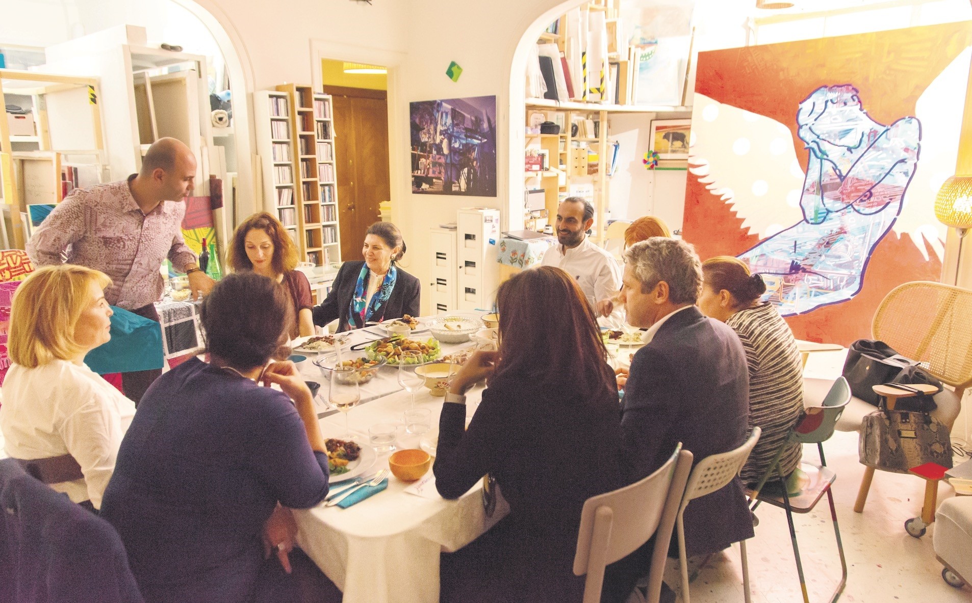 A dinner party hosted in Turkey. YeatUp works as a platform for people who want to create a special menu and dining experience from their homes and for customers who want to dine out in a unique homey setting.
