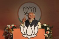 Indian Prime Minister Narendra Modi addresses his Bharatiya Janata Party's campaign rally, New Delhi, Feb. 3, 2020. (AP Photo)