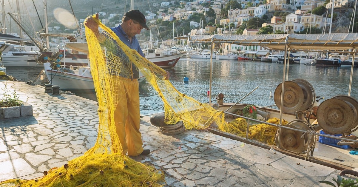 Fishing nets pose a threat to marine life when they are not pulled out of the sea. 