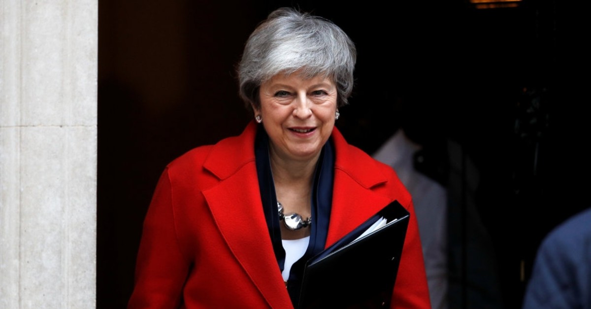 Britain's Prime Minister Theresa May leaves 10 Downing Street, London, Feb. 26, 2019.