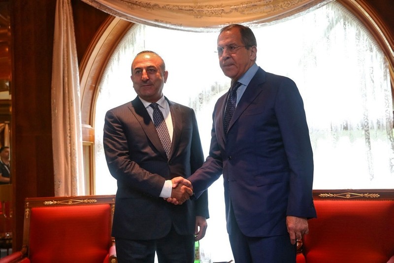 A handout picture released by the Russian Foreign Ministry shows Russian Foreign Minister Sergei Lavrov (R) meeting with Turkish Foreign Minister Mevlu00fct u00c7avuu015fou011flu (L) in Sochi, Russia, 01 July 2016. (EPA Photo)