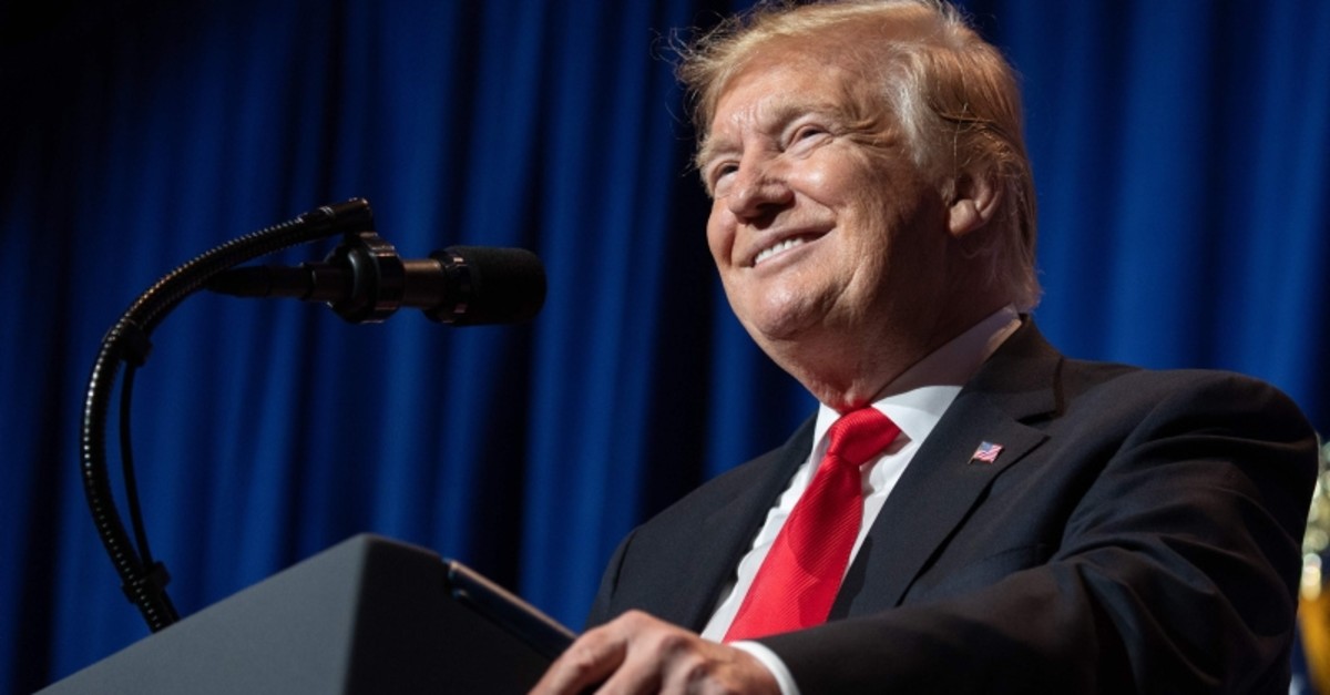 U.S. President Donald Trump speaks during the National Association of Realtors Legislative Meetings and Trade Expo in Washington, DC, on May 17, 2019. (AP Photo)