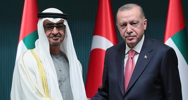 الرئيس التركي رجب طيب أردوغان ونظيره الإماراتي الشيخ محمد بن زايد آل نهيان صورة: الأناضول