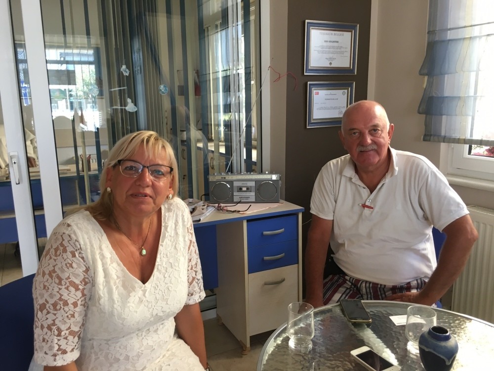 Ines and Mathias Goldstein, owners of a handware store.