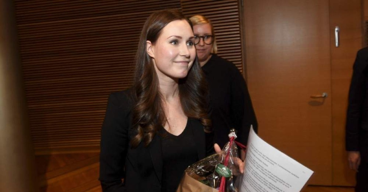 Sanna Marin of Finland's Social Democrats is pictured after she was elected to the post of prime minister in Helsinki, Finland, Dec. 8, 2019. (AFP Photo)