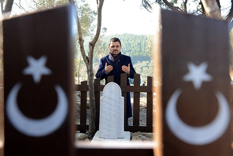 The tomb of Sergeant Mehmet has been discovered 102 years after his death in u00c7anakkale, Turkey. Feb. 2, 2017. (AA Photo)