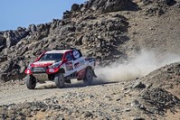 Fernando Alonso of Toyota Gazoo Racing in action during the first stage of the Rally Dakar 2020 from Jeddah to Al Wajh, Jan. 5, 2020. (EPA Photo) 