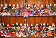 Ezo Gelin dolls stand out with their traditional clothing.