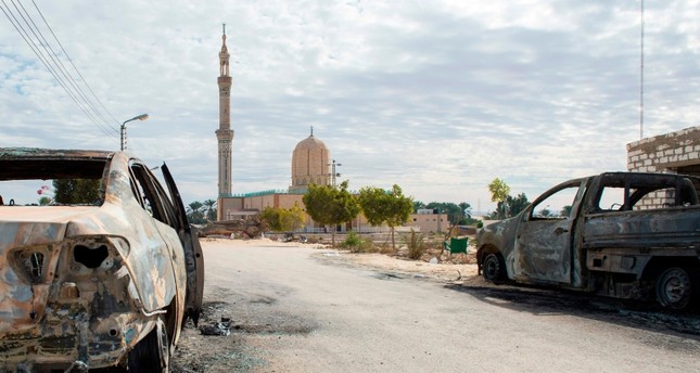 صورة أرشيفية لآثار الاشتباكات بين الجيش ومسلحين في سيناء الفرنسية