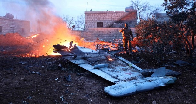 الطائرة الروسية التي تم اسقاطها في إدلب