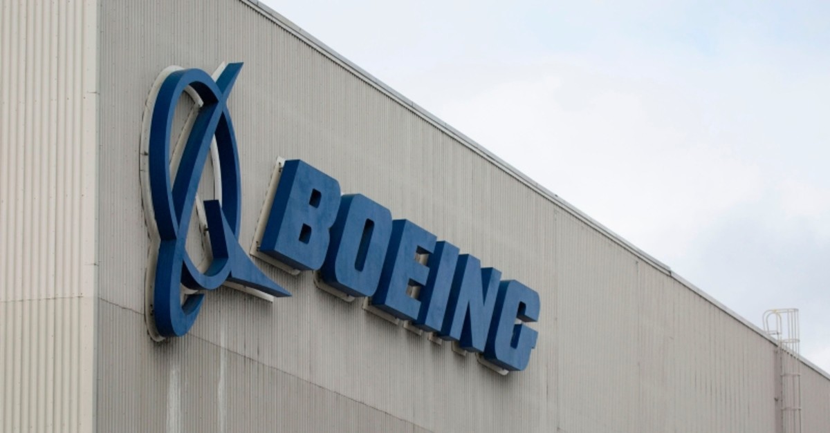 In this file photo taken on March 12, 2019 the Boeing logo is pictured at the Boeing Renton Factory in Renton, Washington (AFP Photo)