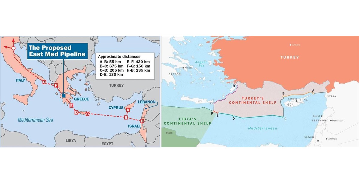 Israeli Officials Ready To Discuss Mediterranean Pipeline With Turkey Report Daily Sabah Map Of Turkey And Israel