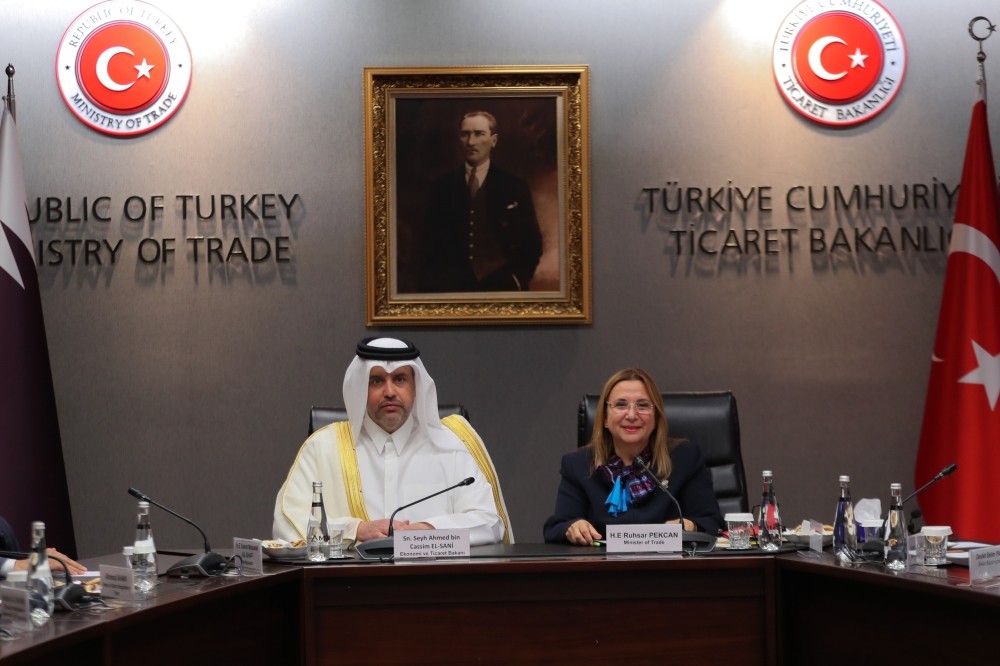 Trade Minister Ruhsar Pekcan and her Qatari counterpart Ahmed bin Jassim bin Mohammed Al-Thani signed the Economic and Trade Partnership Agreement in Ankara, Sept. 4.
