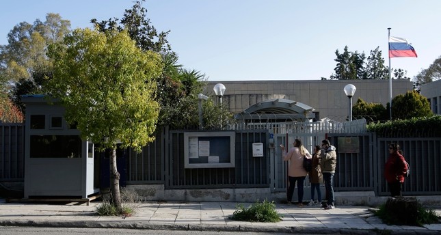 مبنى القنصلية الروسية في أثينا AP