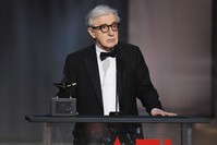 This file photo taken on June 8, 2017 shows Director-actor Woody Allen speaking onstage during American Film Institute's 45th Life Achievement Award Gala Tribute to Diane Keaton at Dolby Theater. (AFP Photo)