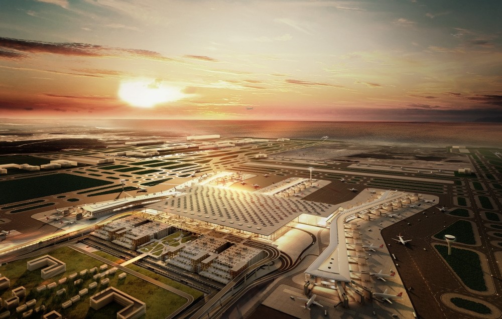 The construction of Istanbul New Airport is almost 50 percent completed and the first phase is expected to be operational by 2018.