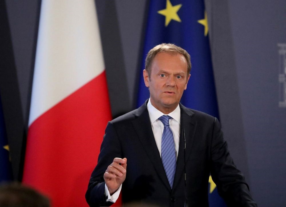 Donald Tusk, President of the European Council issued draft guidelines on how the EU intends to negotiate Britain's departure from the European Union on March 31. (EPA Photo)