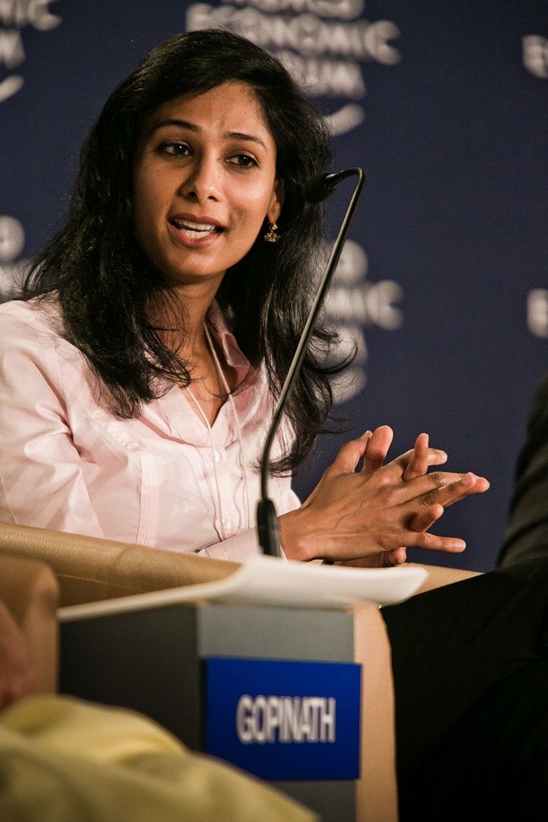 Gita Gopinath, professor of economics at Harvard University, at World Economic Forum in 2012. (Photo by World Economic Forum)