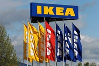 Flags and the company's logo are seen outside of an IKEA Group store in Spreitenbach, Switzerland April 27, 2016. (Reuters Photo)