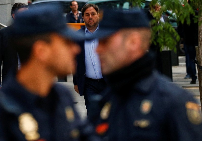 Dismissed Catalan vice president Oriol Junqueras  arrives to Spain's High Court in Madrid, Spain, November 2, 2017. (Reuters Photo)